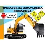 Curso para Operador de Escavadeira